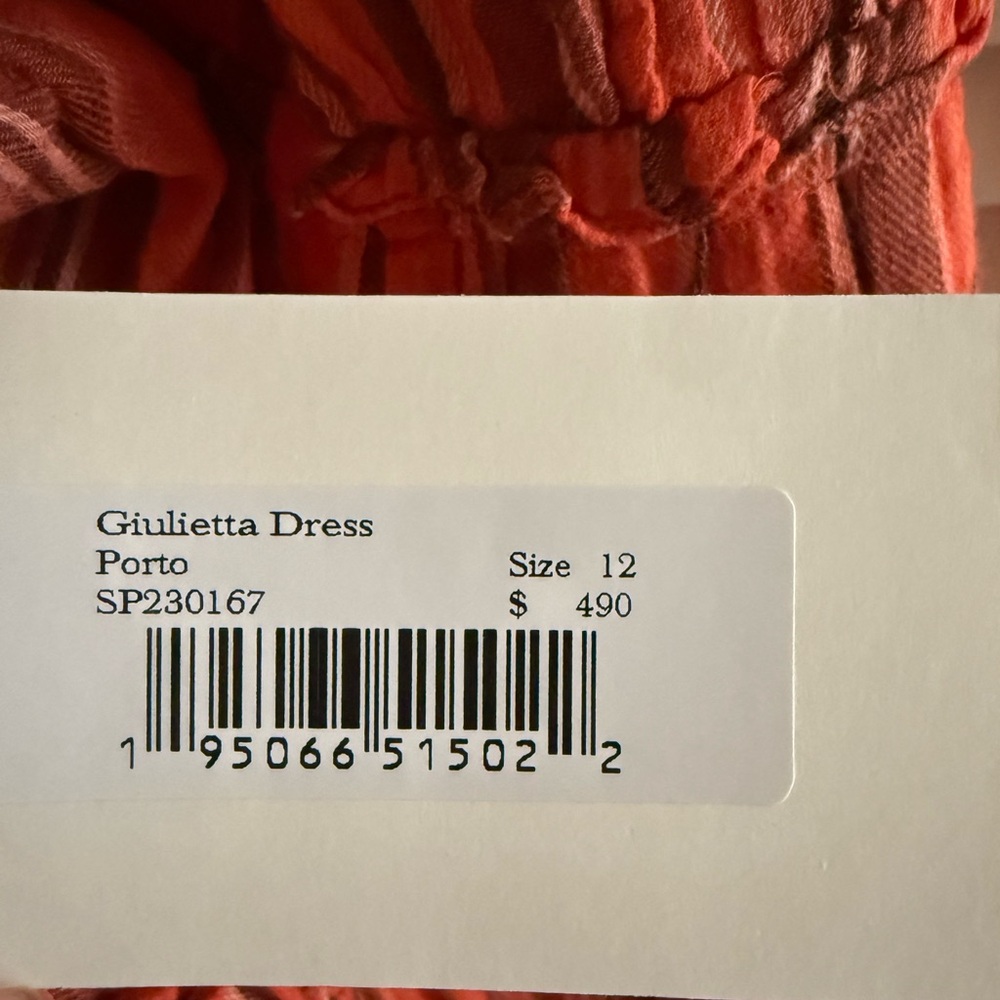 Ulla Johnson Giulietta Dress Porto Red Size 12 NWT! $490 - Picture 11 of 14